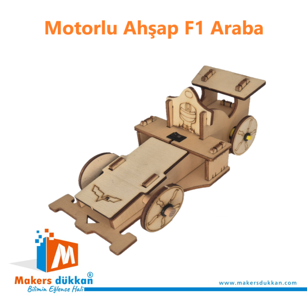 Motorlu Ahşap F1 Araba 