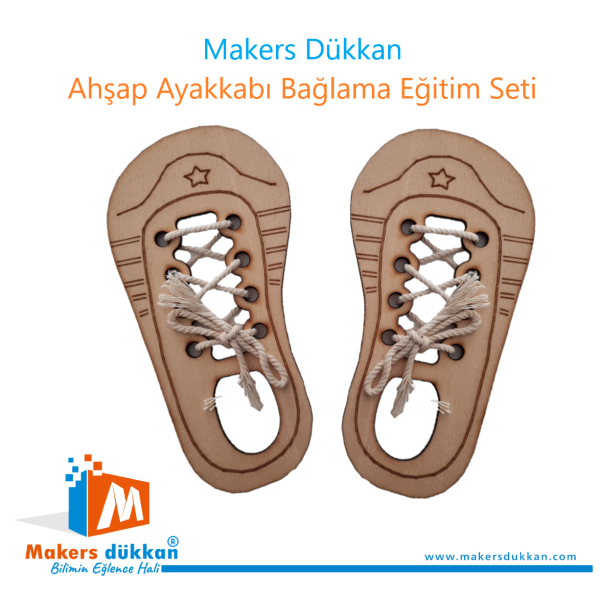 Ahşap Ayakkabı Bağlama Eğitim Seti