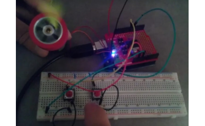 Buton ile DC motor hız kontrolü